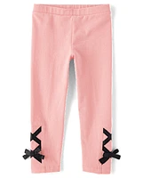 Baby And Toddler Girls Lace Up Leggings