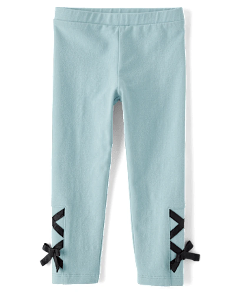 Baby And Toddler Girls Lace Up Leggings