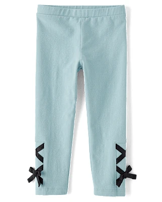 Baby And Toddler Girls Lace Up Leggings