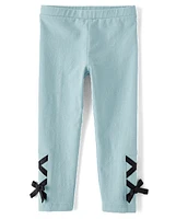 Baby And Toddler Girls Lace Up Leggings