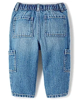 Toddler Girls Utility Barrel Jeans
