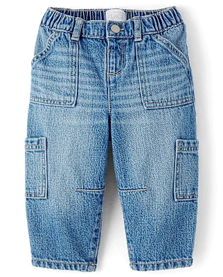 Toddler Girls Utility Barrel Jeans