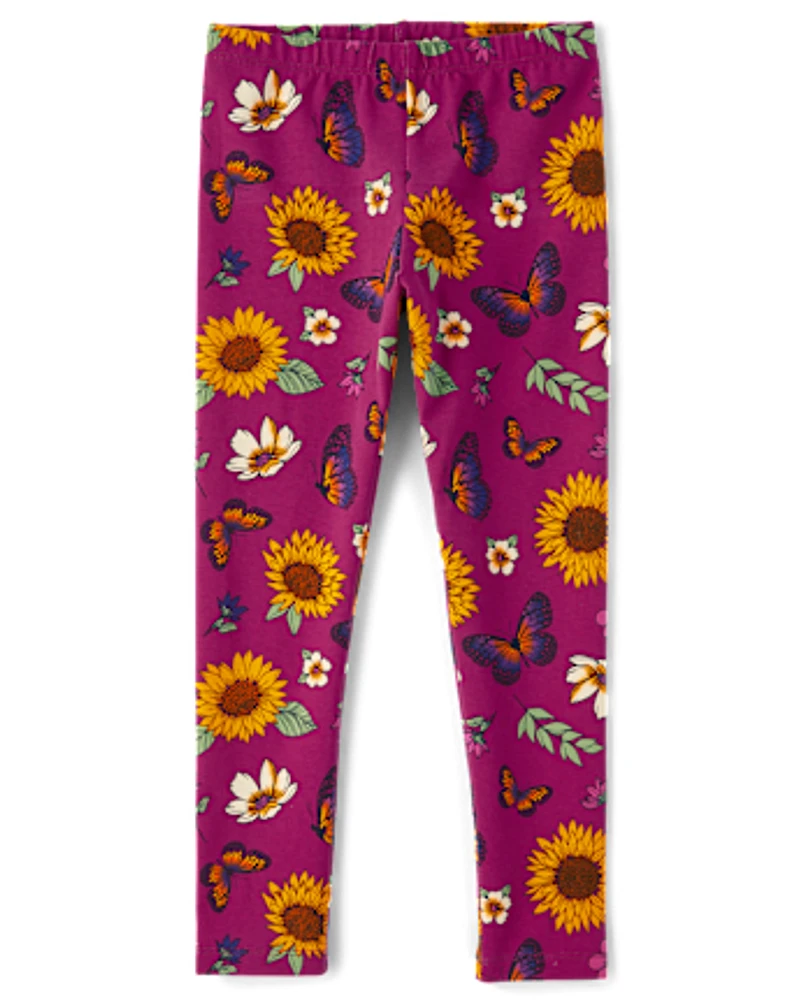 Girls Butterfly Leggings