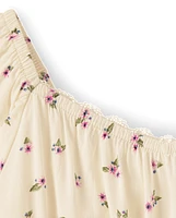 Girls Floral Smocked Top
