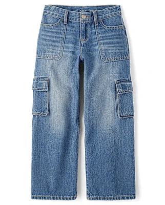 Girls Baggy Cargo Jeans