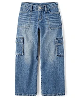 Girls Baggy Cargo Jeans