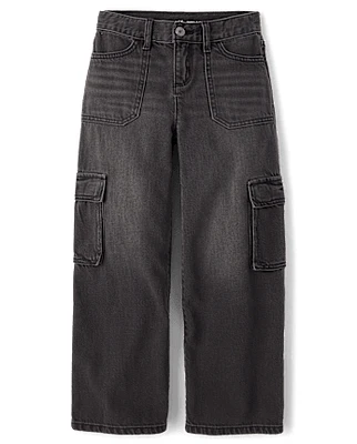 Kids Baggy Cargo Jeans
