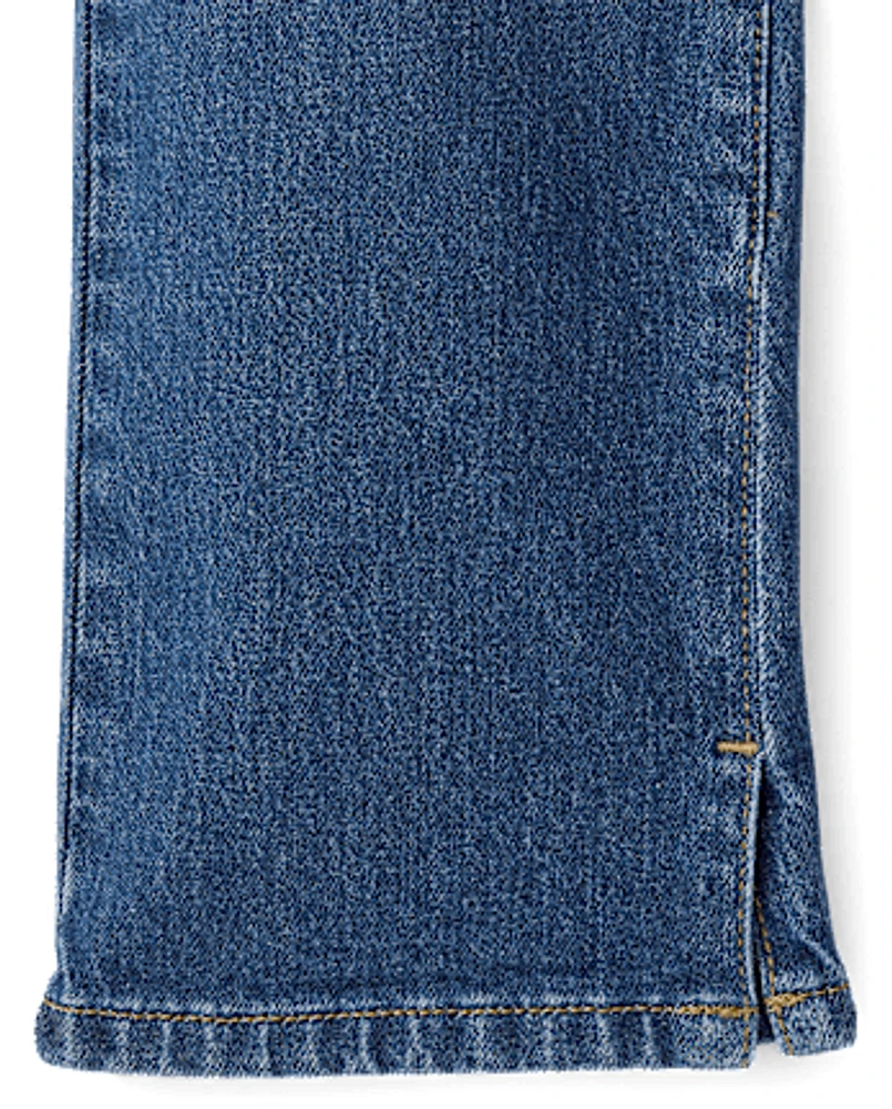 Girls Ripped Straight Jeans