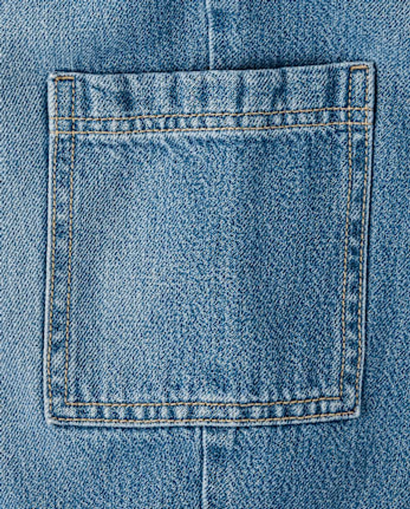 Girls Utility Barrel Jeans