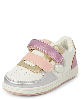 Toddler Girls Shakey Heart Low Top Sneakers