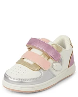 Toddler Girls Shakey Heart Low Top Sneakers
