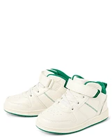 Toddler Boys Contrast Cuff Mid Top Sneakers