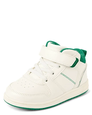 Toddler Boys Contrast Cuff Mid Top Sneakers