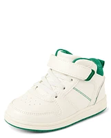 Toddler Boys Contrast Cuff Mid Top Sneakers