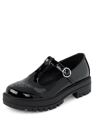 Girls T-Strap Platform Mary Jane Shoes