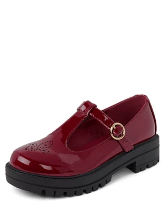 Girls T-Strap Platform Mary Jane Shoes