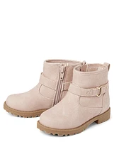 Toddler Girls Heart Moto Boots