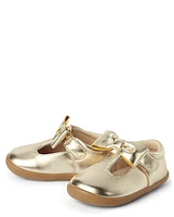 Baby And Toddler Girls First Steps Bow Mary Jane Shoes