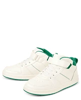 Boys Contrast Cuff Mid Top Sneakers