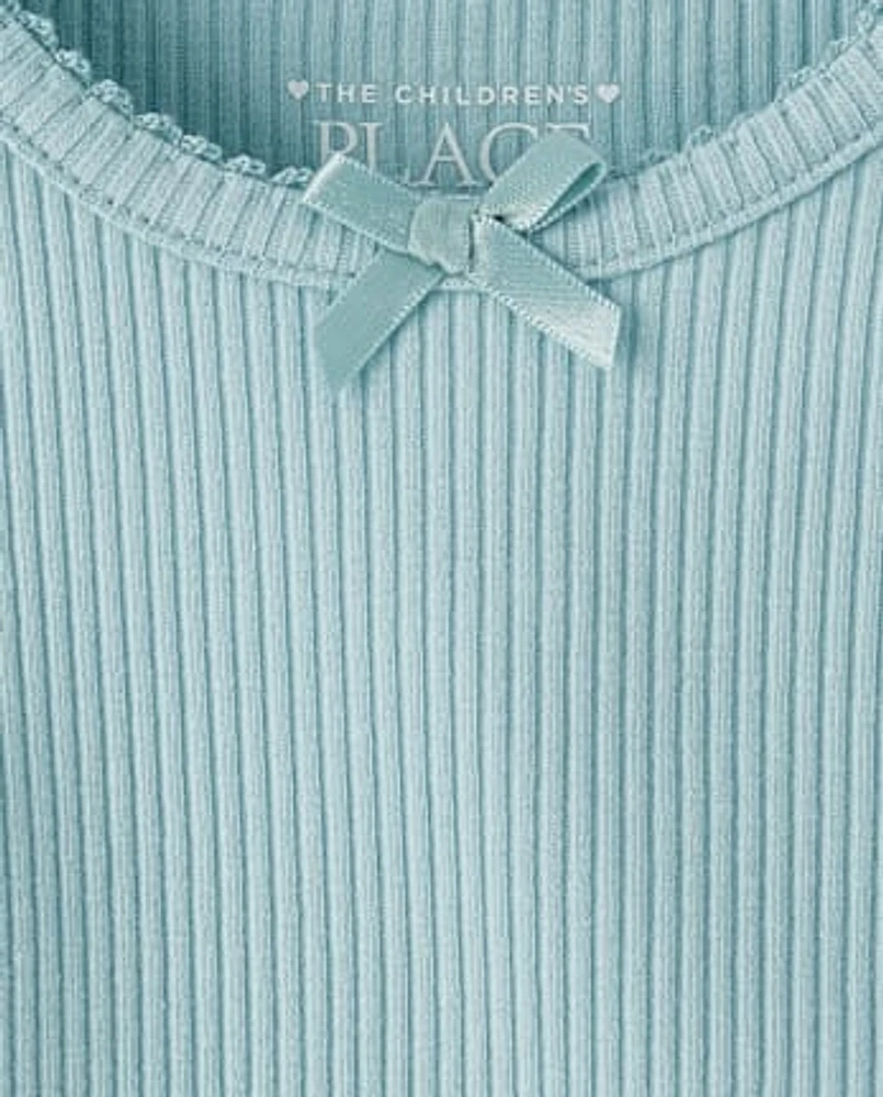 Baby And Toddler Girls Ribbed Tee