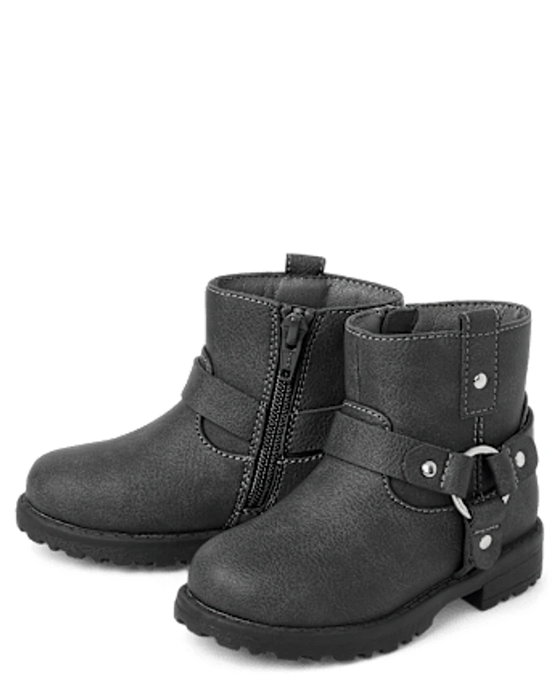 Toddler Girls Moto Boots