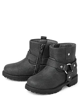 Toddler Girls Moto Boots
