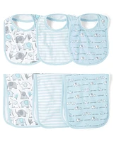Baby Boys Elephant Bib And Burp Cloth 6-Piece Set