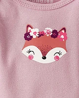 Baby Girls Fox Flutter Bodysuit 4-Pack
