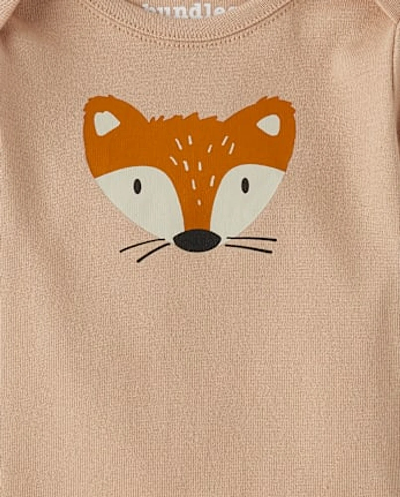 Lot de 4 bodies pour bébé motif animal