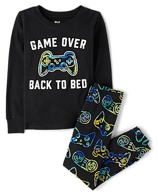 Boys Glow Gamer Snug Fit Cotton Pajamas