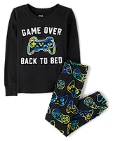 Boys Glow Gamer Snug Fit Cotton Pajamas