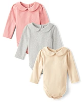 Baby Girls Peter Pan Bodysuit 4-Pack