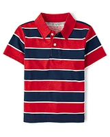 Boys Striped Polo