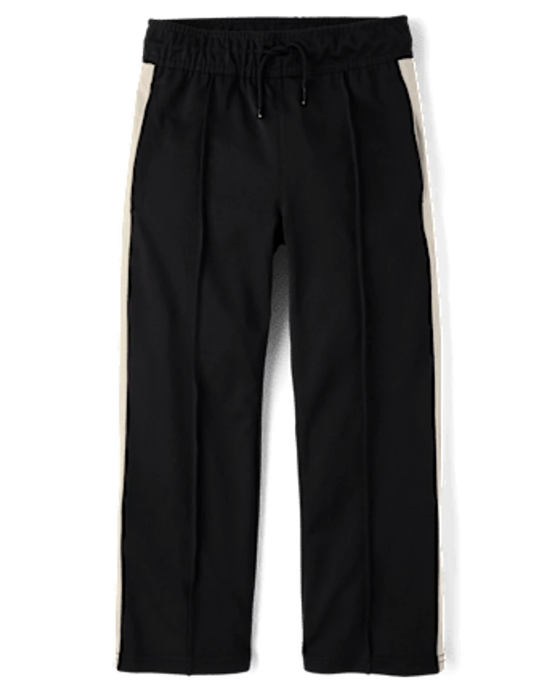 Kids Side Stripe Wide Leg Track Pants