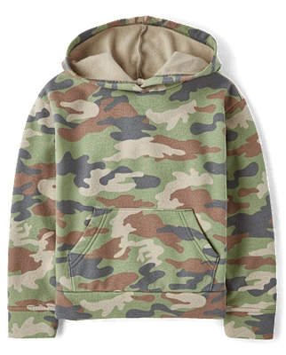 Kids Camo Premium Fleece Hoodie