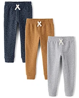 Baby And Toddler Fleece Jogger Pants 3-Pack