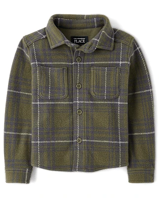 Baby And Toddler Plaid Knit Button Up Shirt