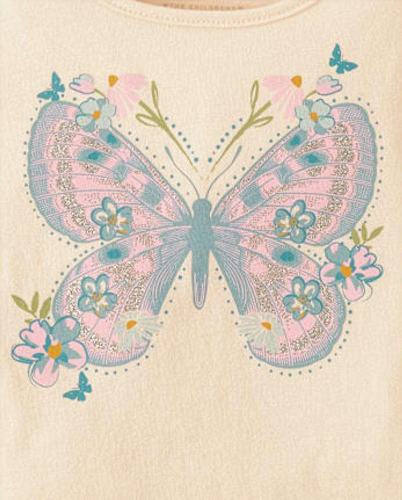 Toddler Girls Butterfly Top 4-Pack