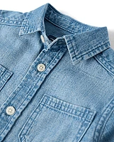 Baby And Toddler Chambray Utility Button Up Shirt