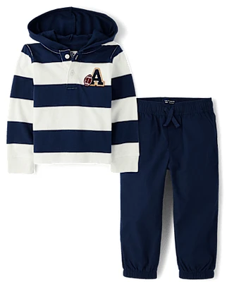 Baby And Toddler Boys Varsity 2-Piece Outfit Set
