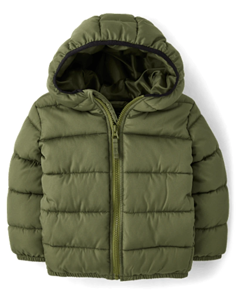 Toddler Boys Hooded Puffer Jacket
