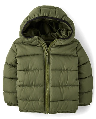Toddler Boys Hooded Puffer Jacket