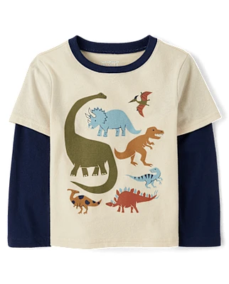Baby And Toddler Boys Graphic Layered Top