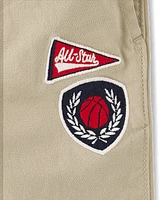 Baby And Toddler Embroidered Varsity Pull On Jogger Pants