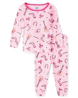 Baby And Toddler Girls Bow Cowgirl Snug Fit Cotton Pajamas