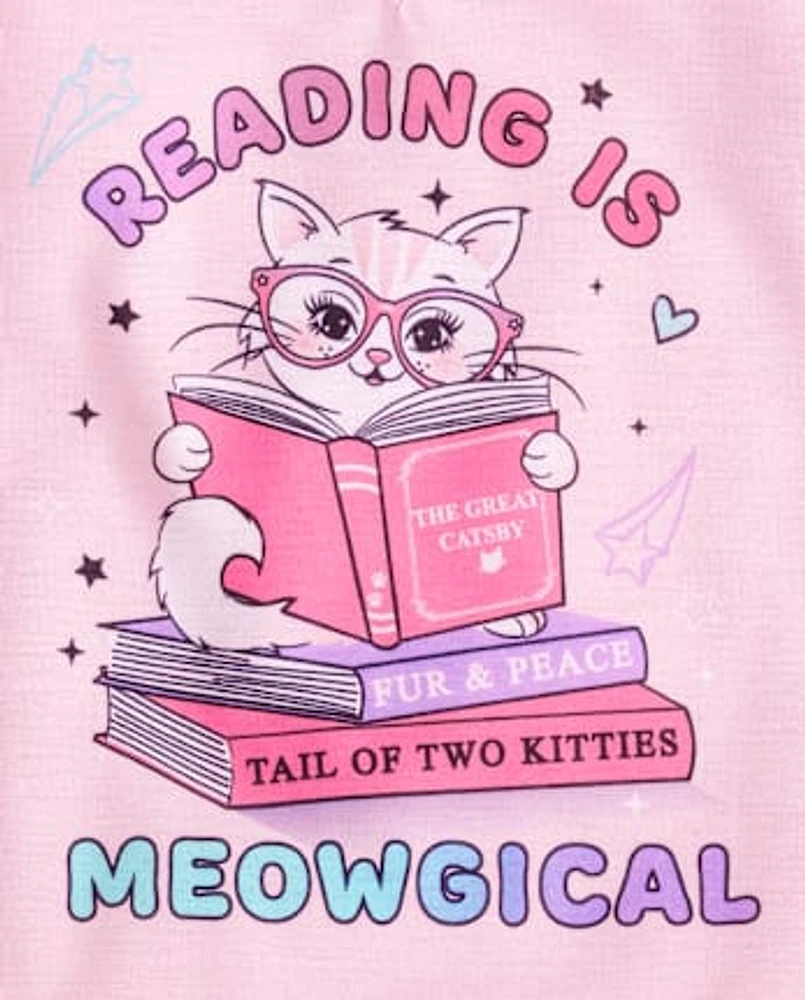Pyjama de lecture pour filles avec chat