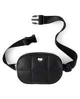 Girls Quilted Heart Belt Bag
