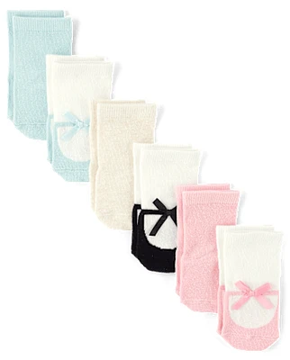 Baby Girls Shoe Midi Socks 6-Pack