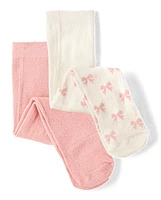 Baby Girls Bow Tights 2-Pack