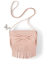 Girls Shimmer Bow Fringe Bag